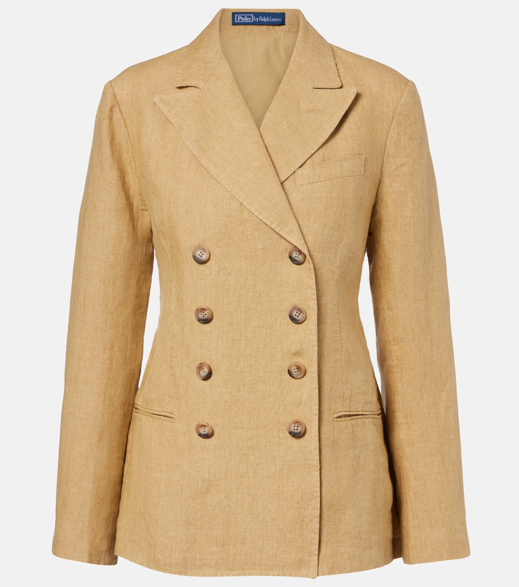Double-breasted linen blazer - 1