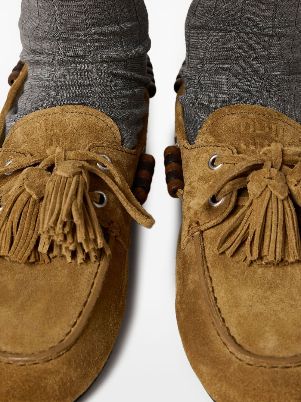 suede tassel loafers - 4