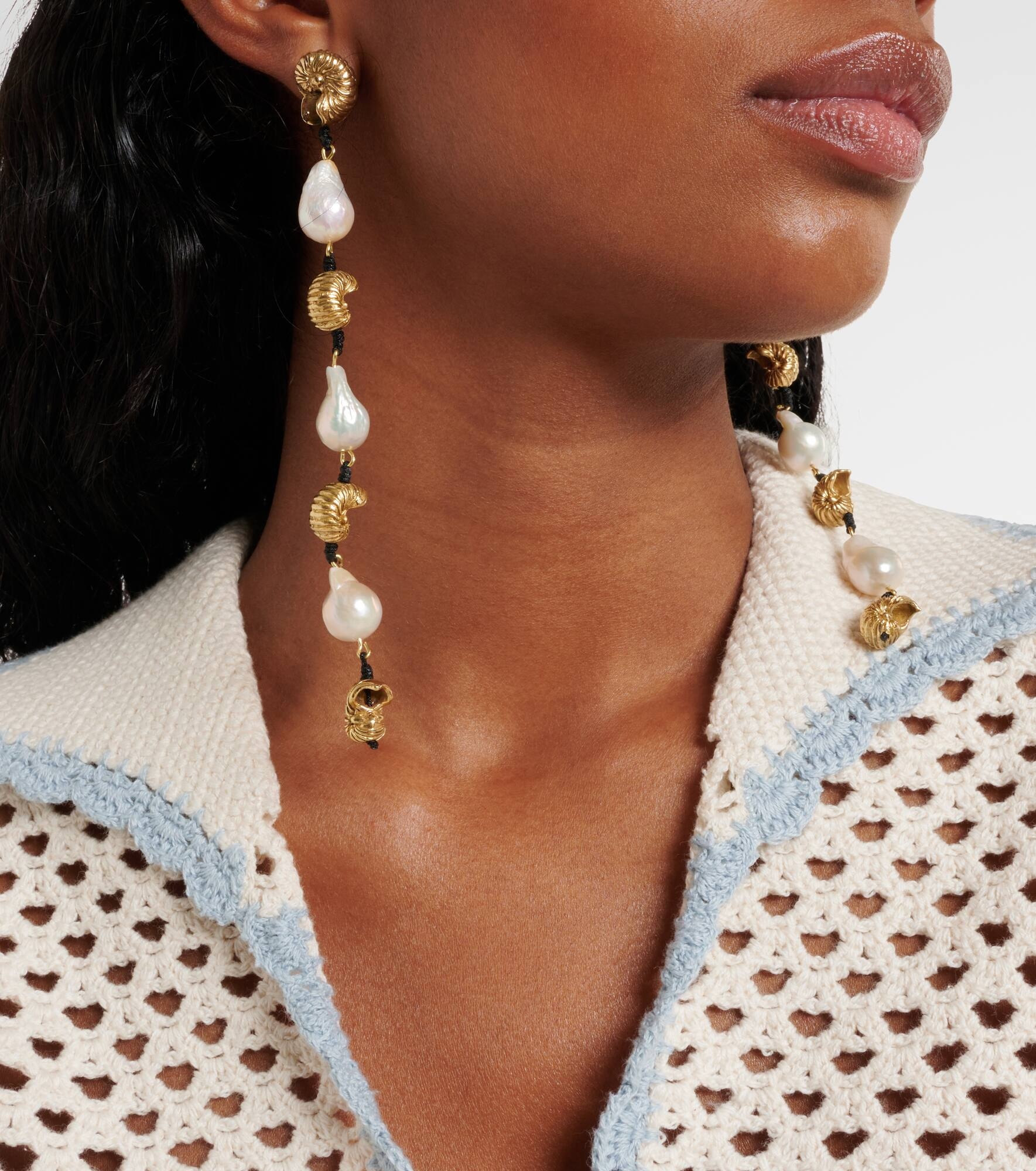 Reverie drop earrings with pearls - 3