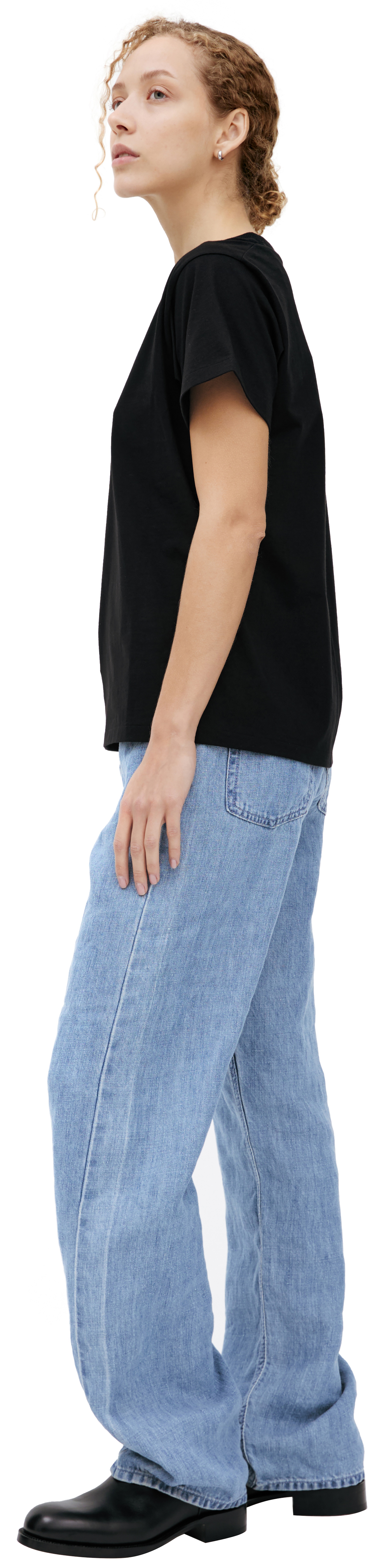 BLACK COTTON T-SHIRT - 2