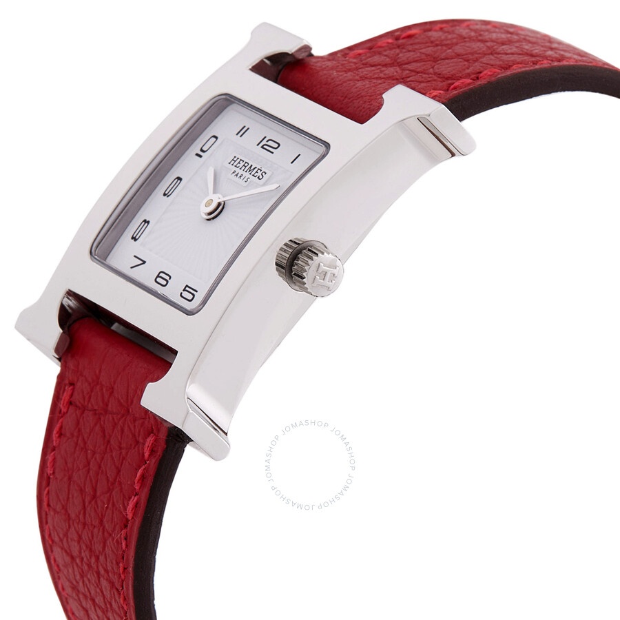 Hermes H Hour Quartz White Dial Watch 040891WW00 - 2