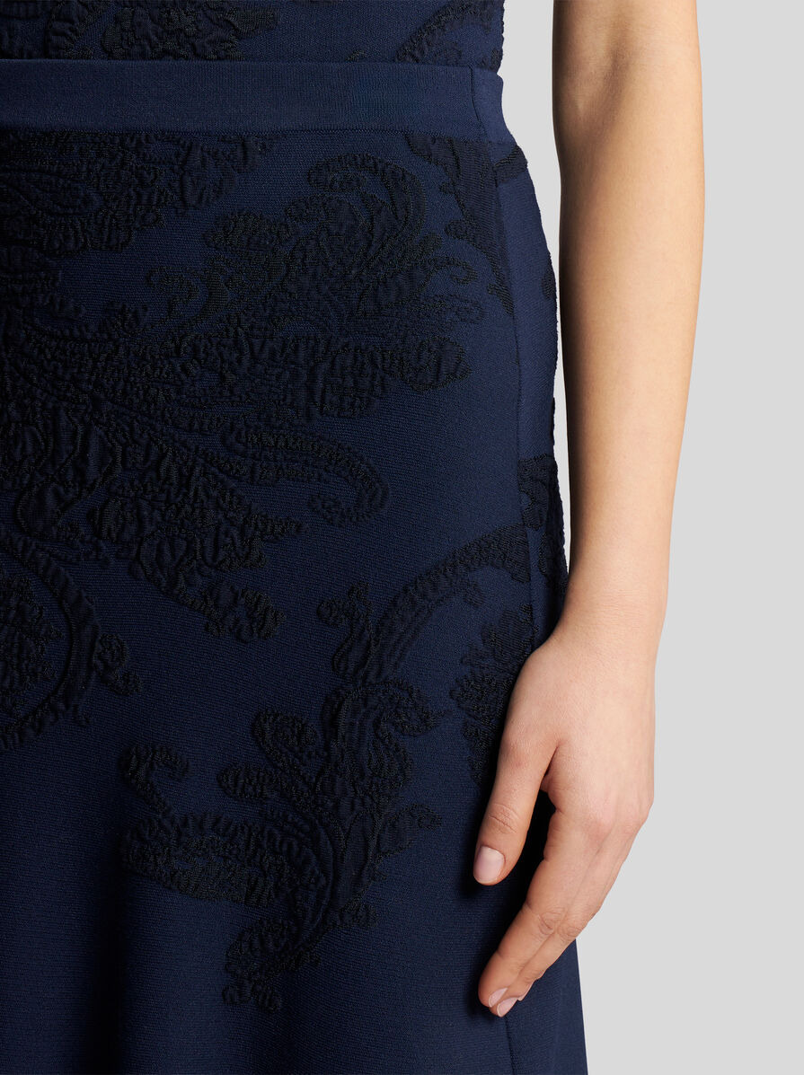 COTTON JACQUARD MIDI SKIRT - 4