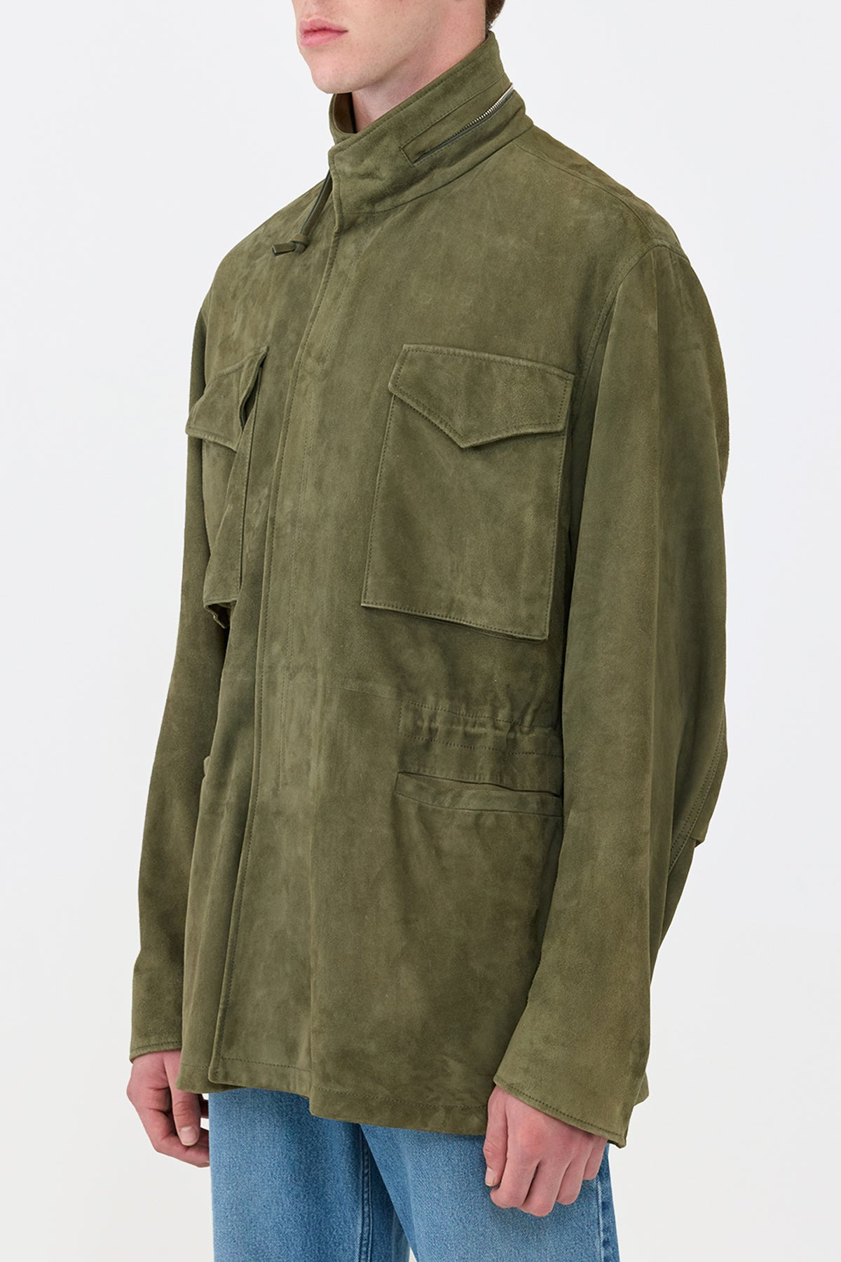 Darwin M64 Jacket in Olive Suede - 3