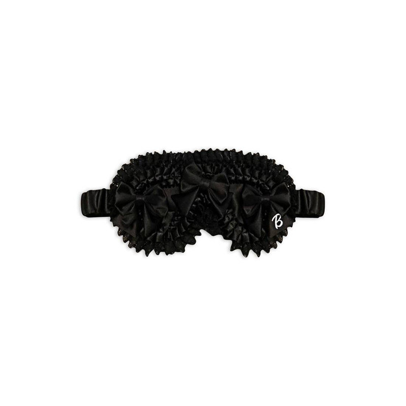 Sleeping Mask Ruffle in Black 1