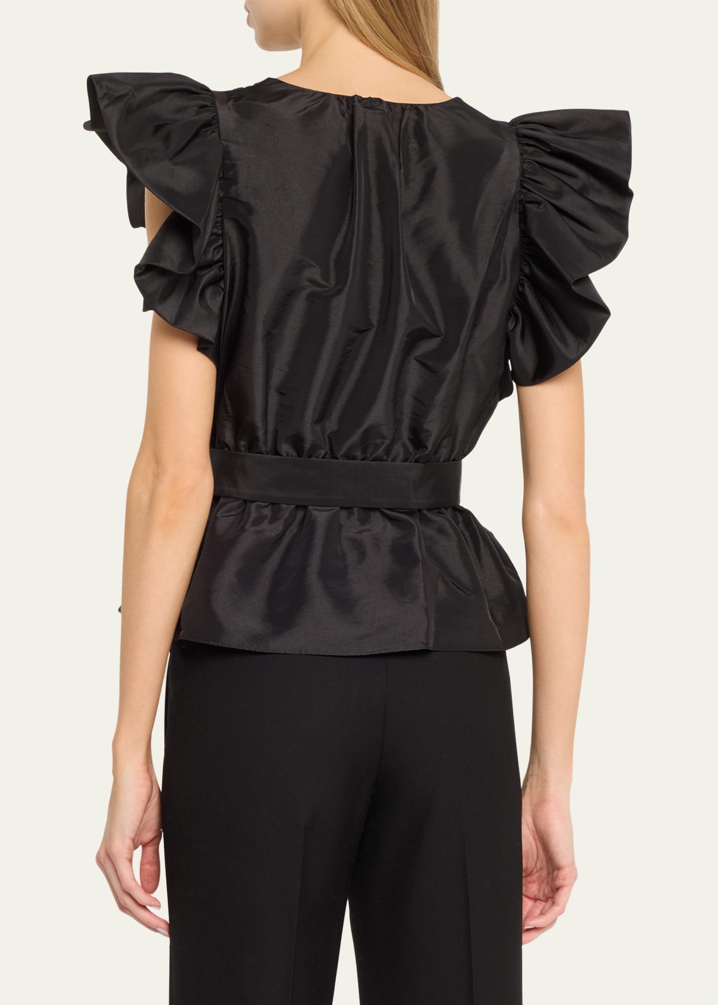 Adelaide Ruffle-Sleeve Wrap Top - 3
