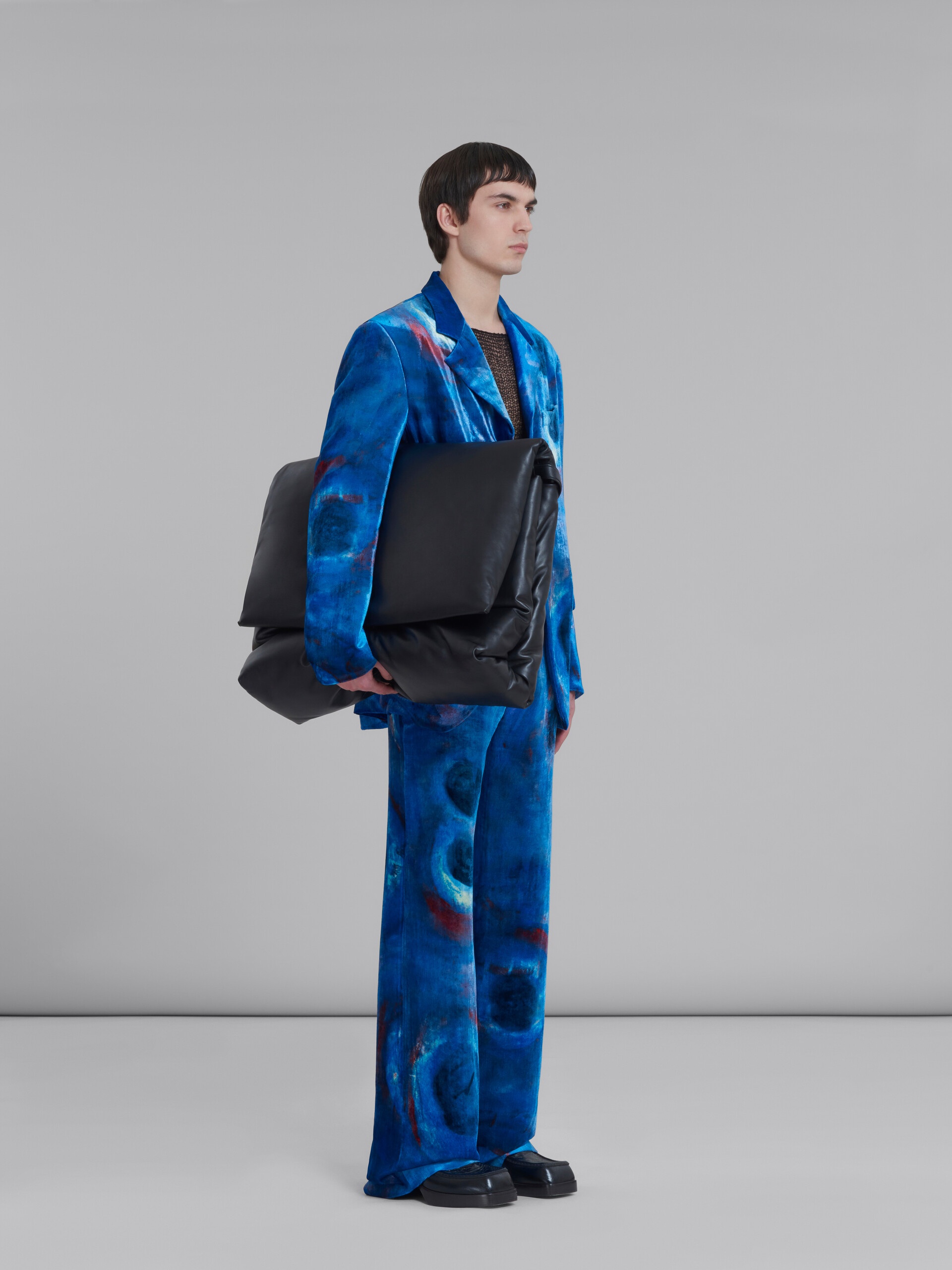 VELVET TROUSERS WITH BUCHI BLU PRINT - 5