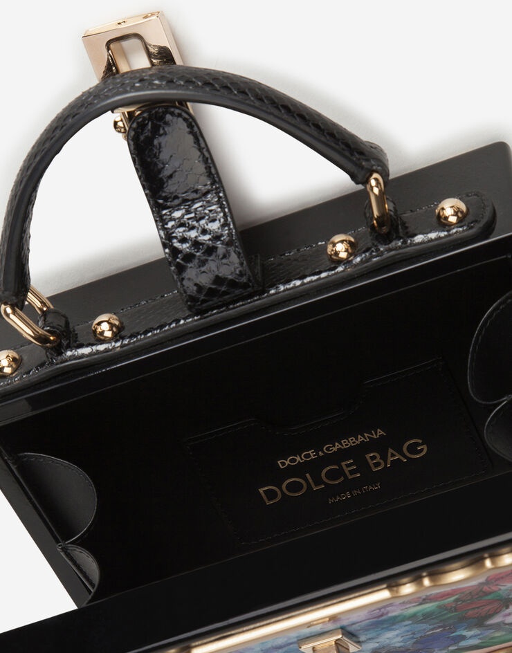 Postcard Dolce Box bag in lacquered wood - 4