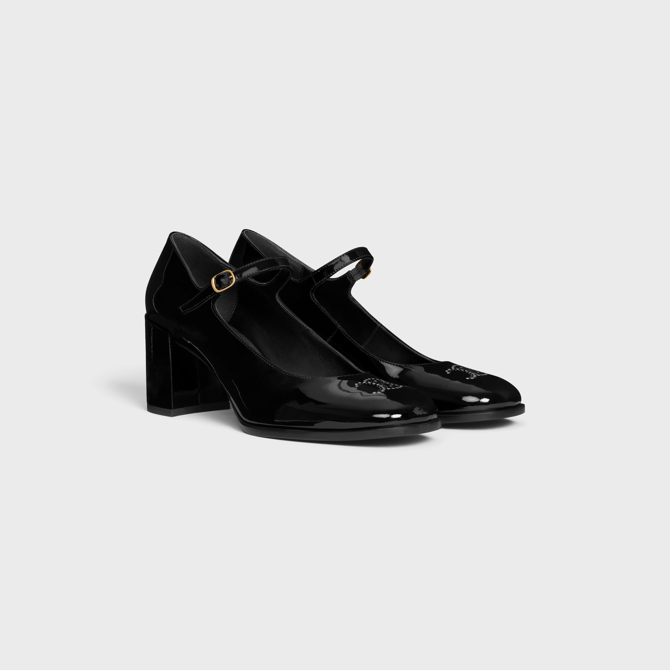 CELINE LILY PERFORATED TRIOMPHE BABIES in PATENT CALFSKIN - 2