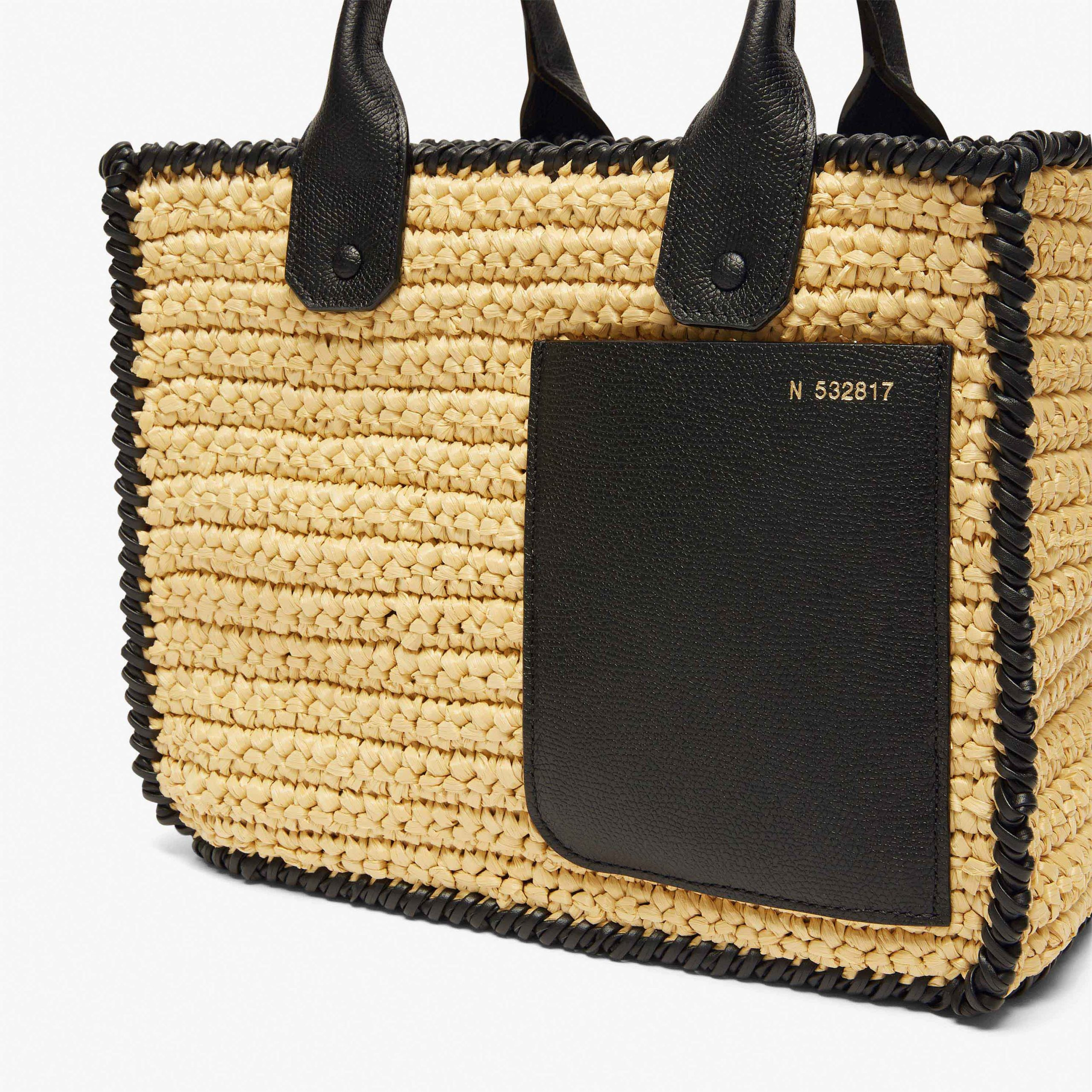 Valextra – Mini Soft Tote Raffia Crochet – Natural - 2