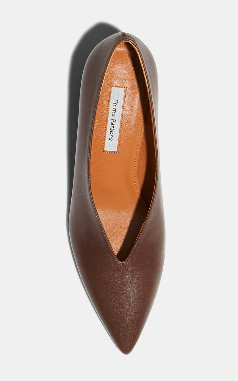 Emme Parsons Veneto Leather Pumps brown outlook