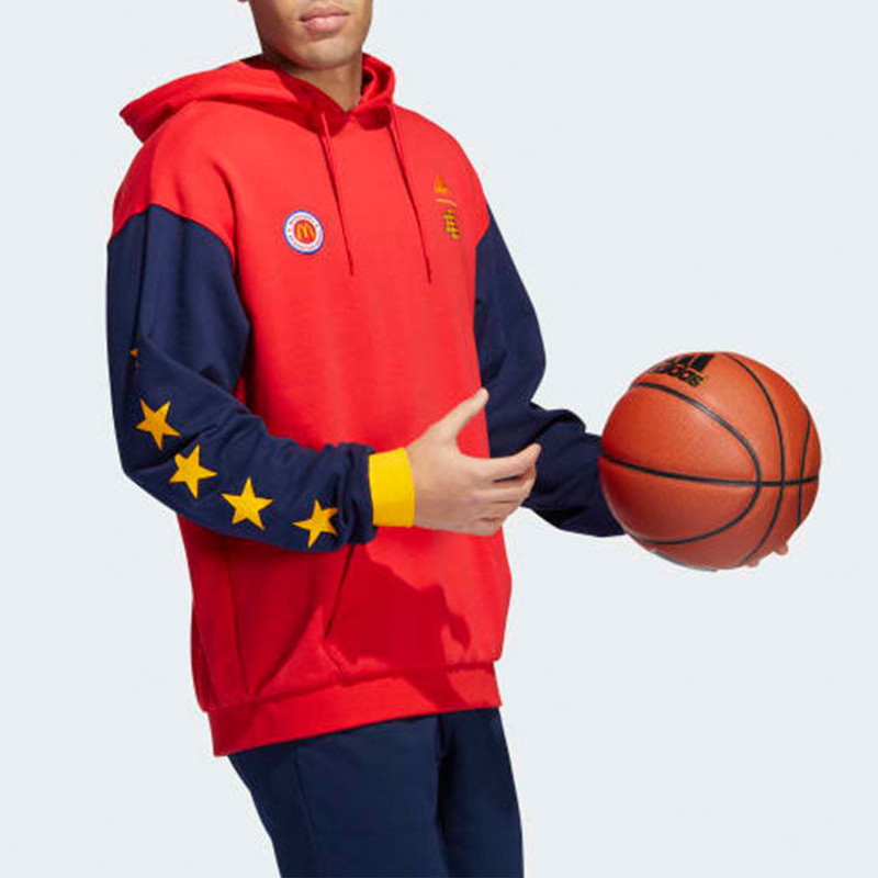 adidas adidas Logo Printing Splicing Unisex Red HB0733 outlook