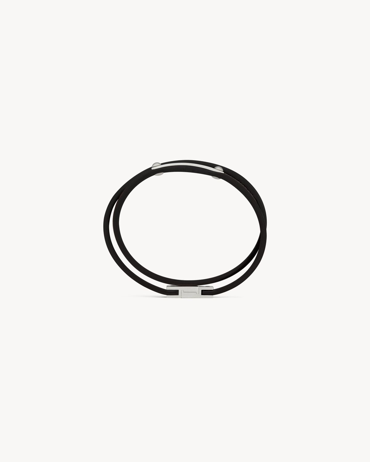 DOUBLE-WRAP ID BRACELET IN LEATHER - 3
