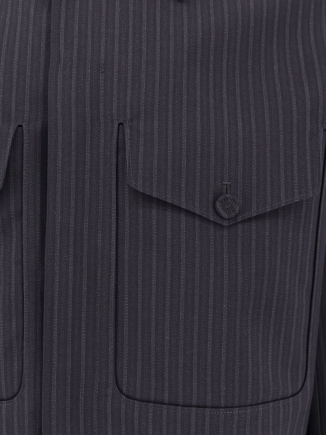 Dior Striped Wool Blazer With Semi-French Collar - 3