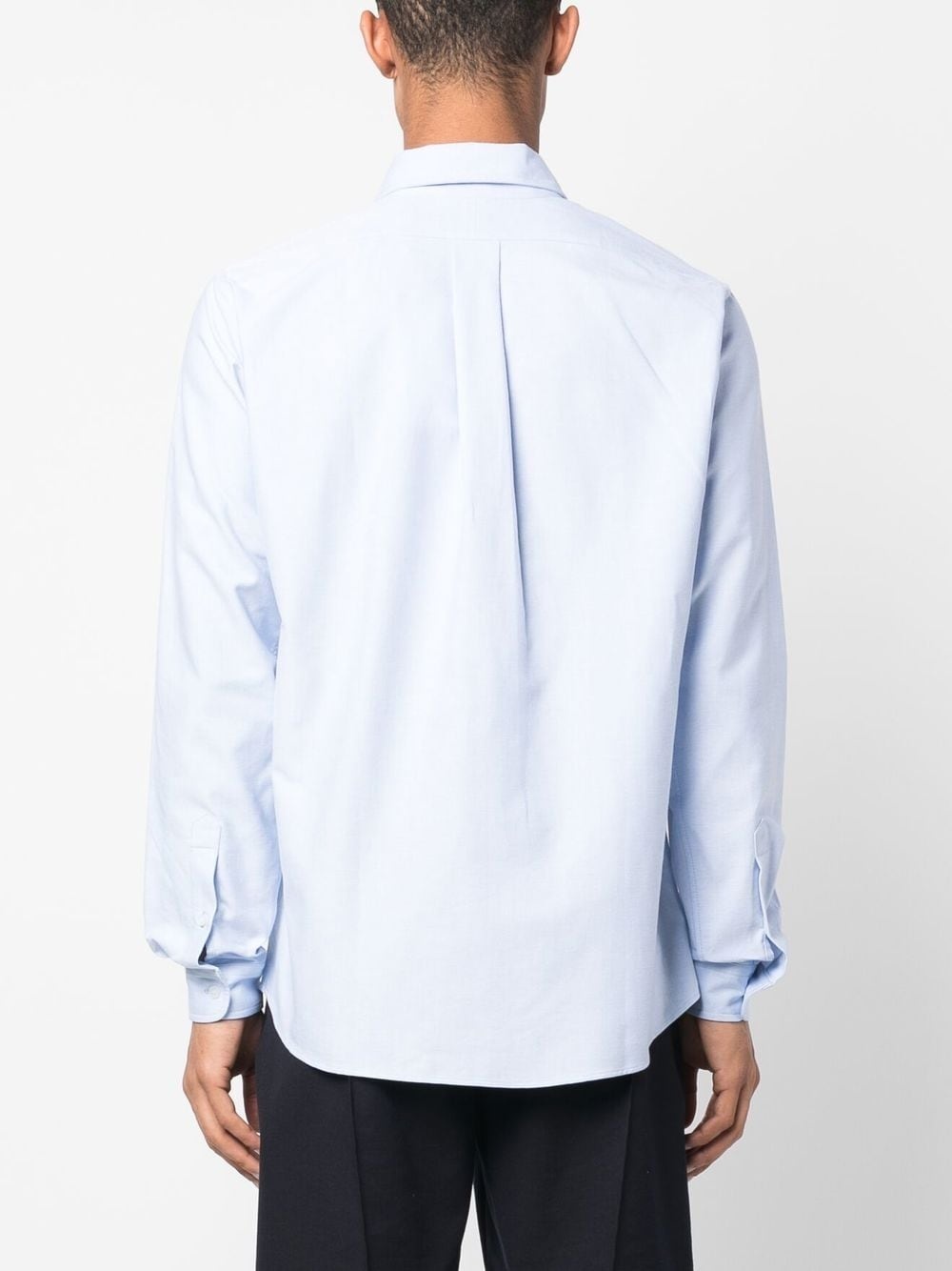 Blue Logo Print Long Sleeve Shirt - 4