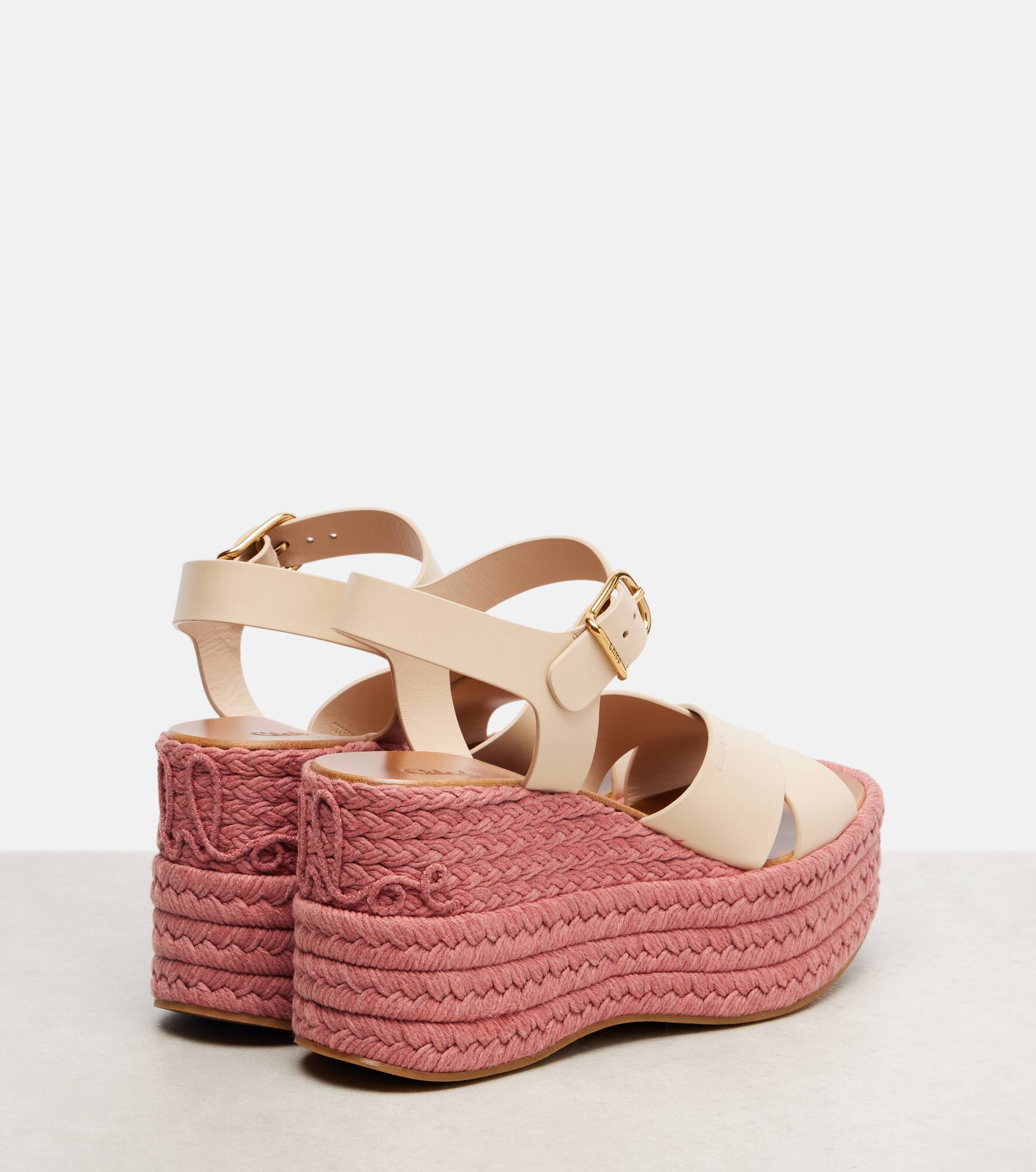 Isla leather espadrille wedges - 2