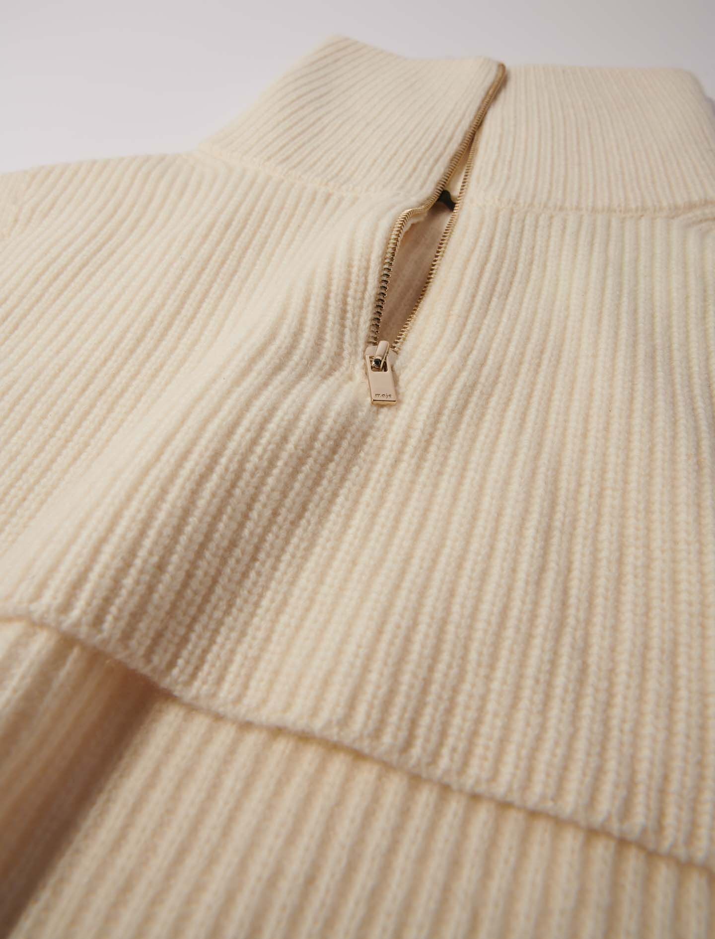 Cashmere/wool zip-up neck warmer - 4