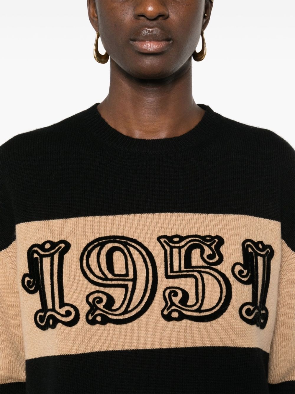 Dirce 1951-motif striped jumper - 5