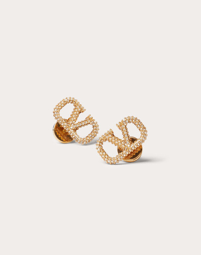 Valentino VLOGO SIGNATURE EARRINGS IN METAL AND SWAROVSKI® CRYSTALS outlook