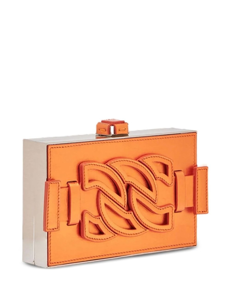 logo-patch clutch bag 3