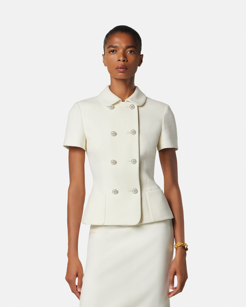Double-Wool Crêpe Fitted Jacket 4
