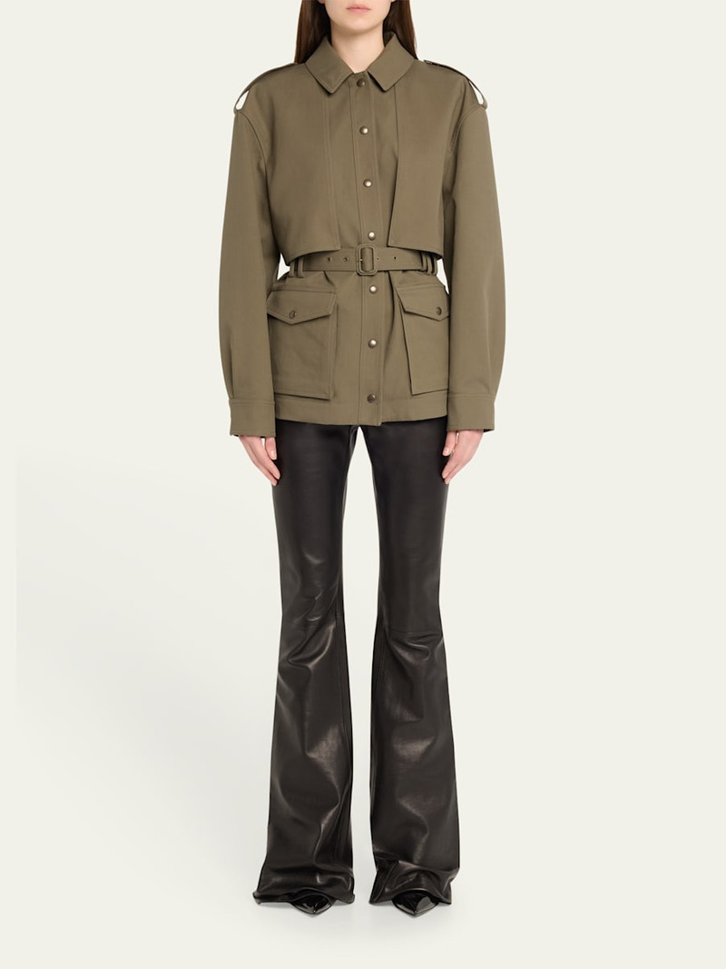 SAINT LAURENT Ls Btn Dwn Belted Jacket outlook