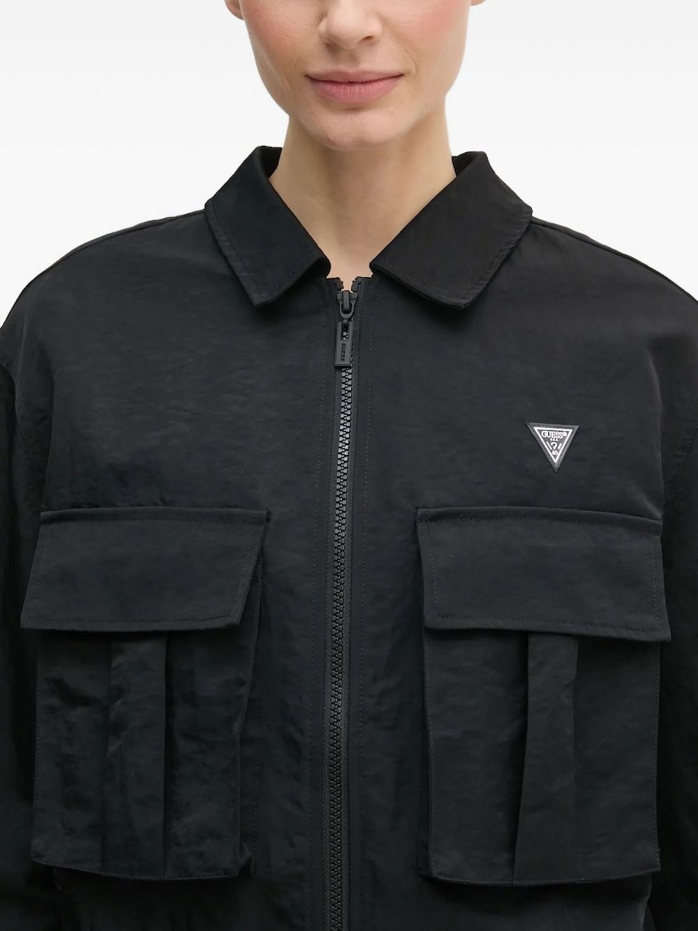 triangle-logo zip-up jacket - 3