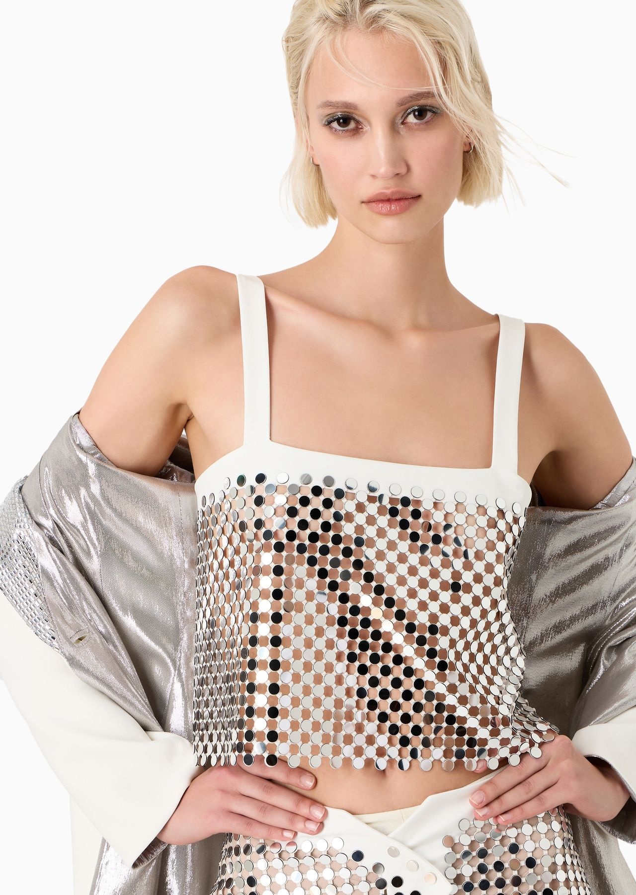 Embroidered double-jersey top - 5