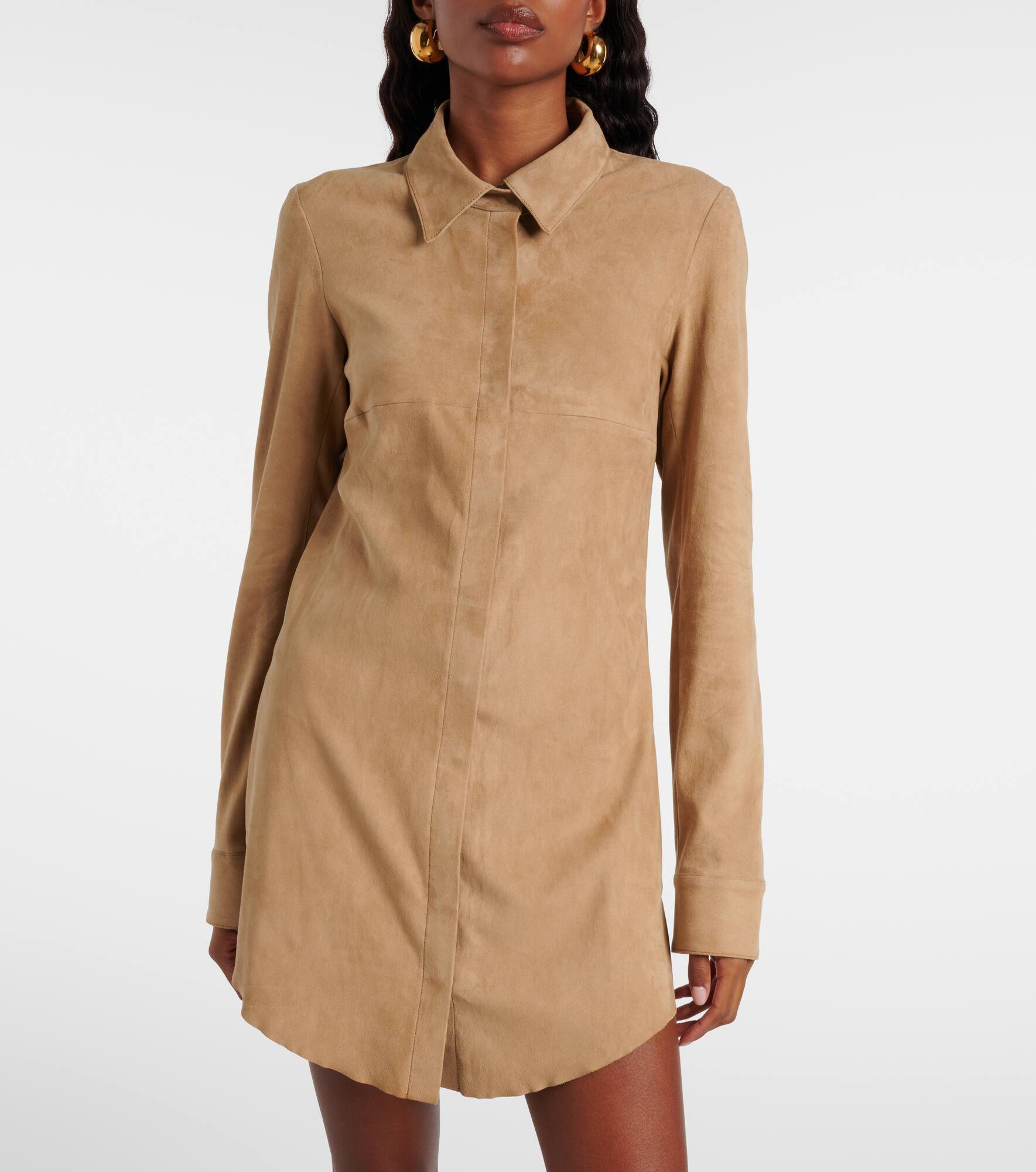 Geraldine suede shirt dress - 6