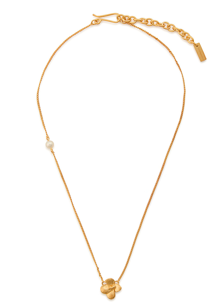 Completedworks Pearl and 18kt Gold-plated Pendant Necklace - 3