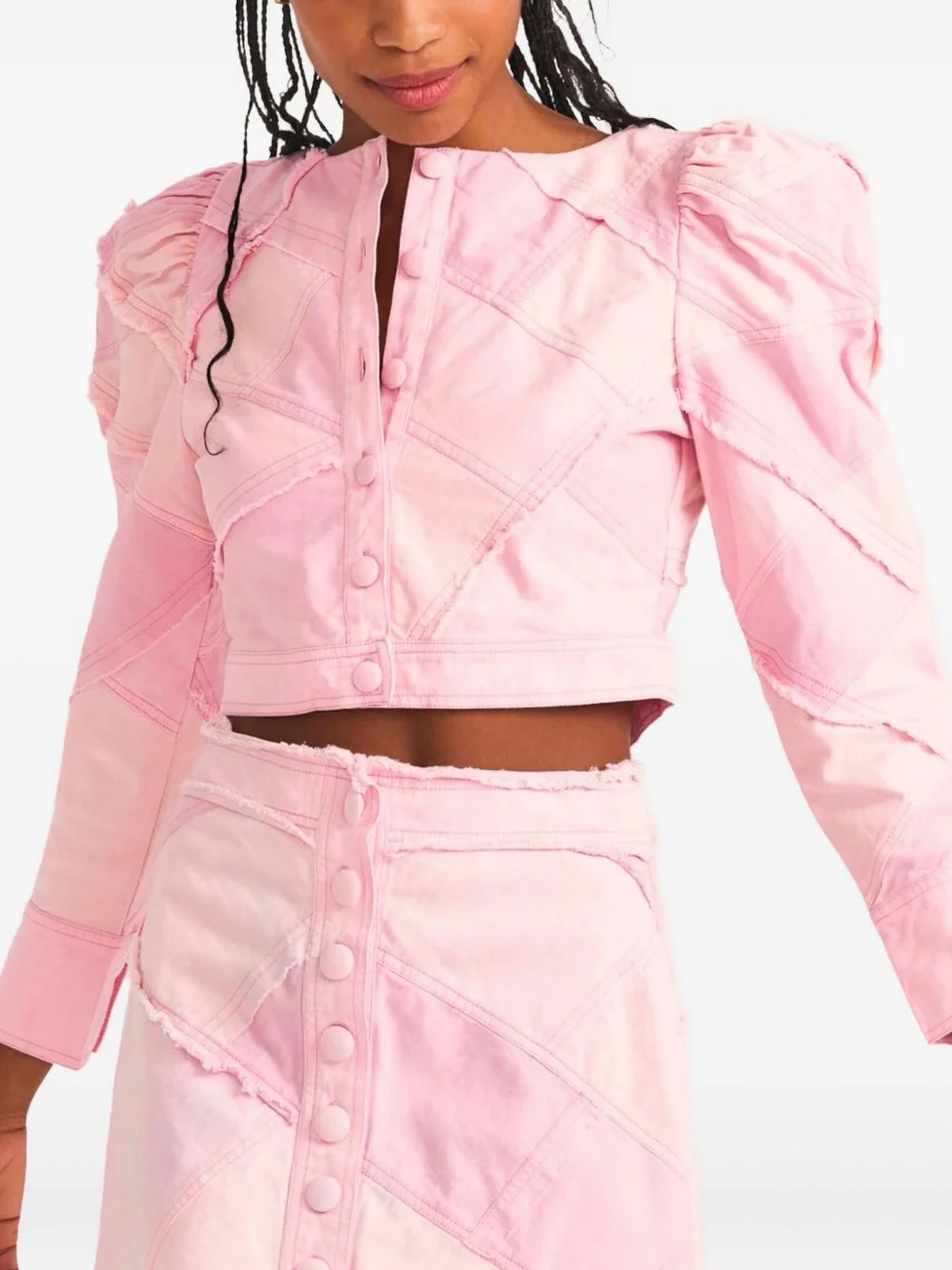 Eleora buttoned cropped jacket - 1