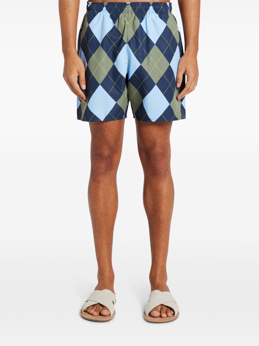 argyle-print swim shorts - 3