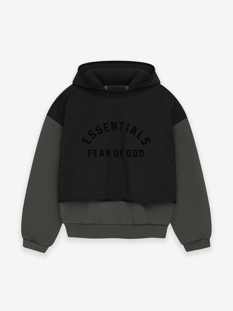 Nylon Fleece Hooded Sweater - 1