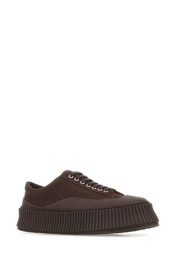 Brown canvas and rubber sneakers - 2