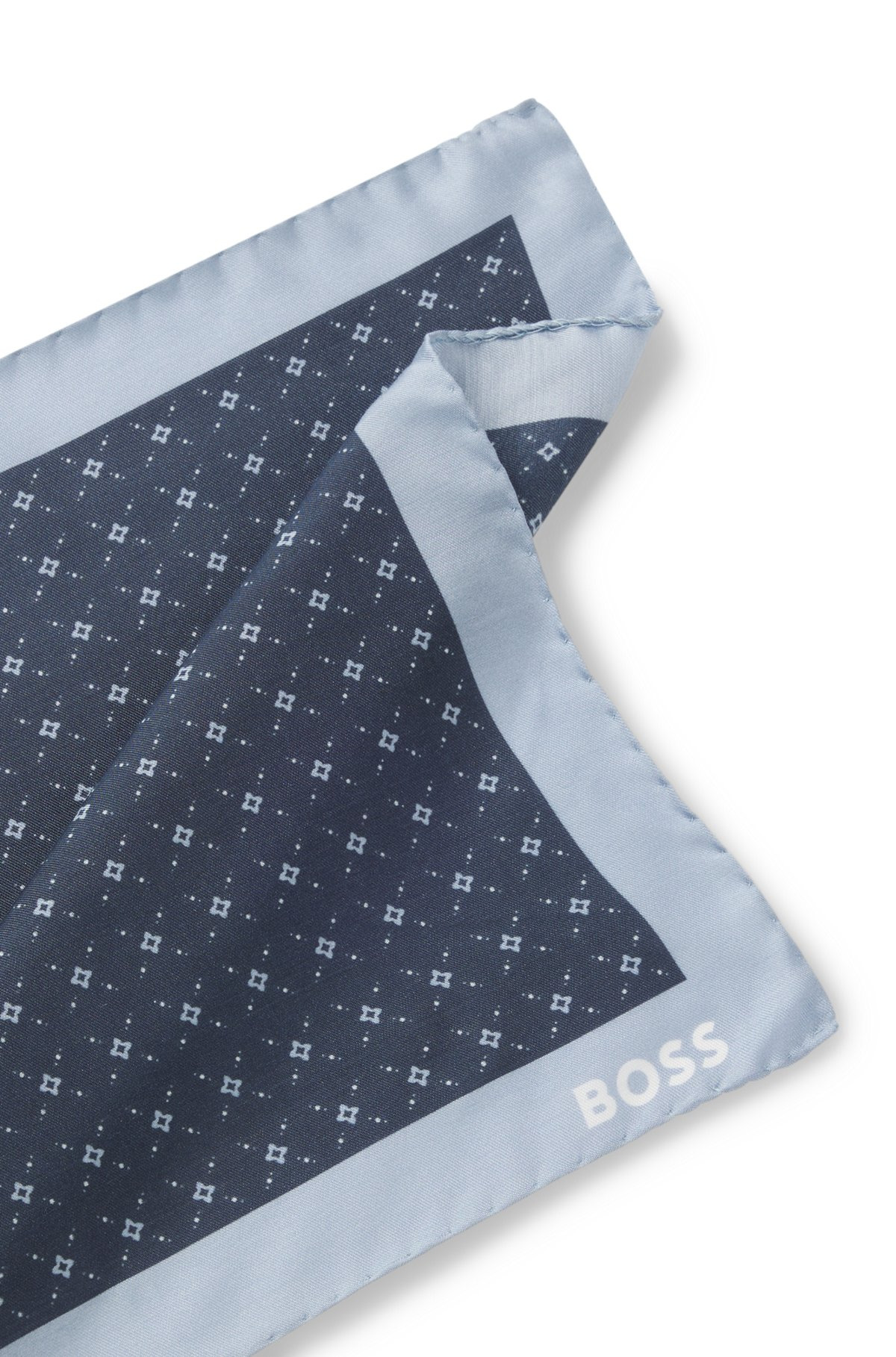 PRINTED POCKET SQUARE WITH LOGO BORDER - 4