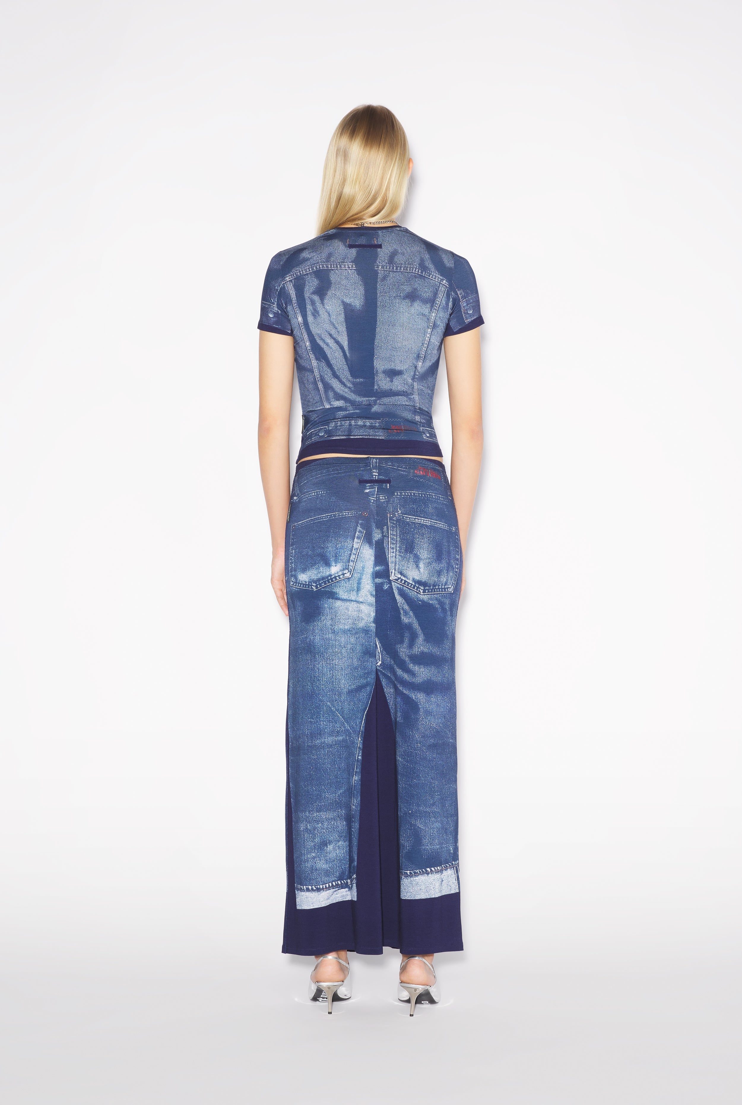 THE BLUE DENIM TROMPE L’OEIL SKIRT - 2