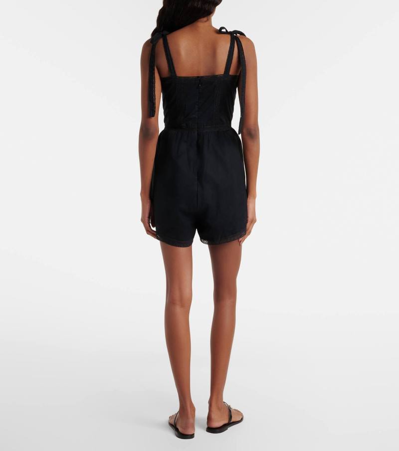 Emilia lace-trimmed cotton romper 3