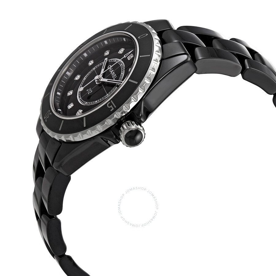 Chanel J12 Quartz Diamond Black Dial Ladies Watch H5701 - 2