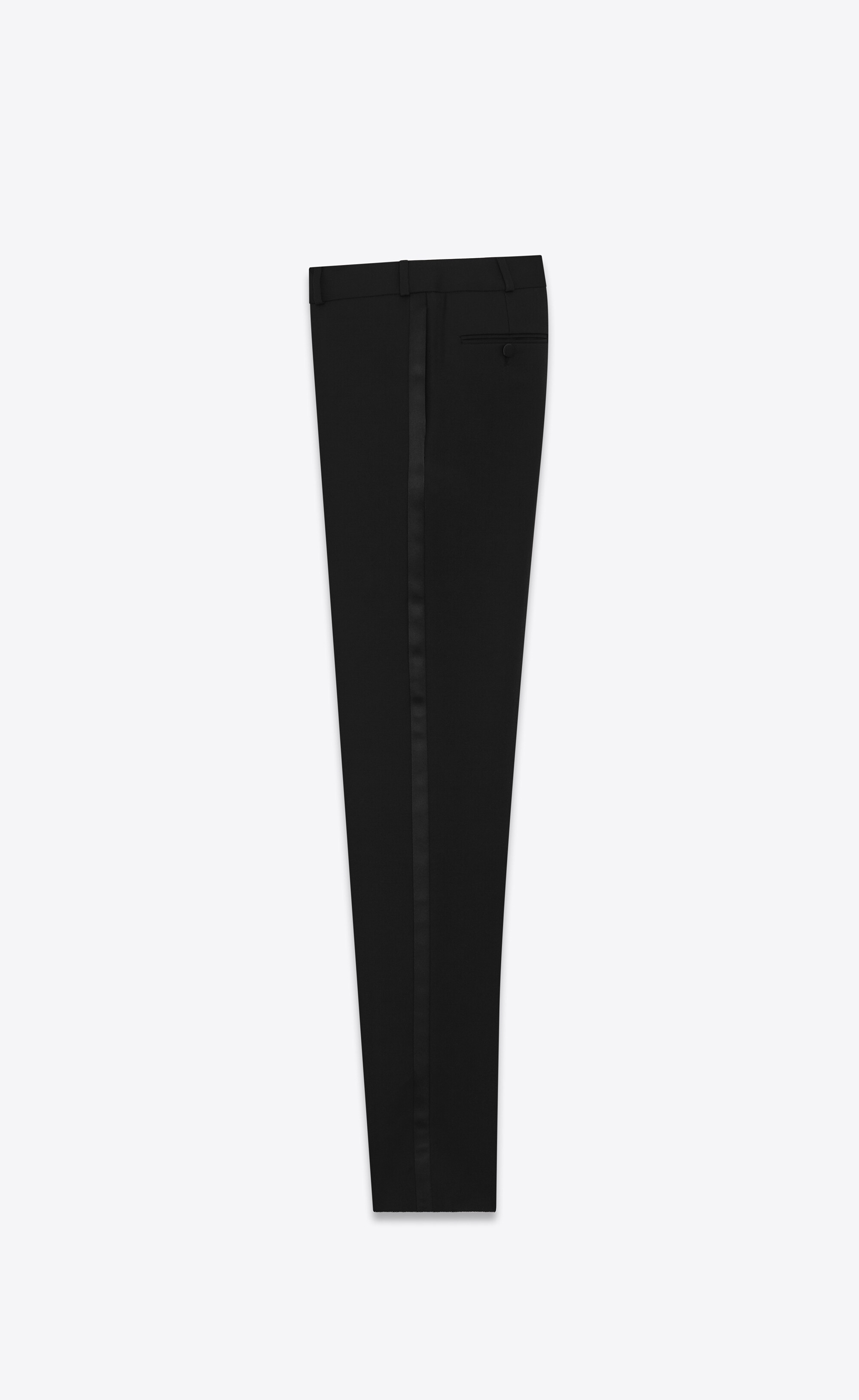 tuxedo straight pants in grain de poudre saint laurent - 2