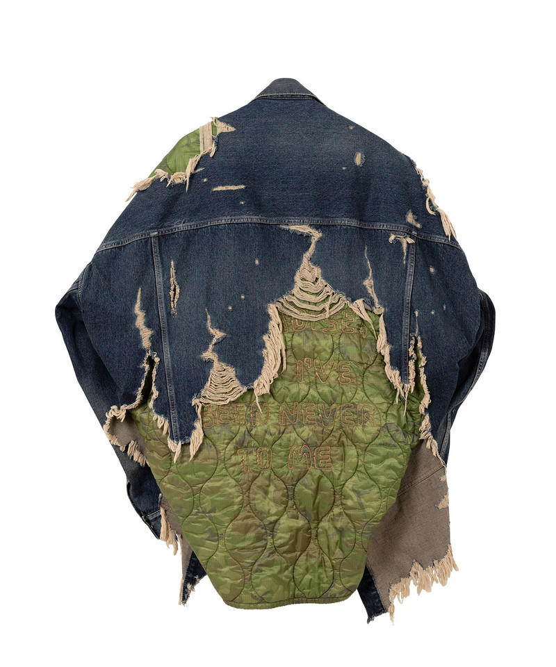 Military Jacket Layered Denim Jacket 23