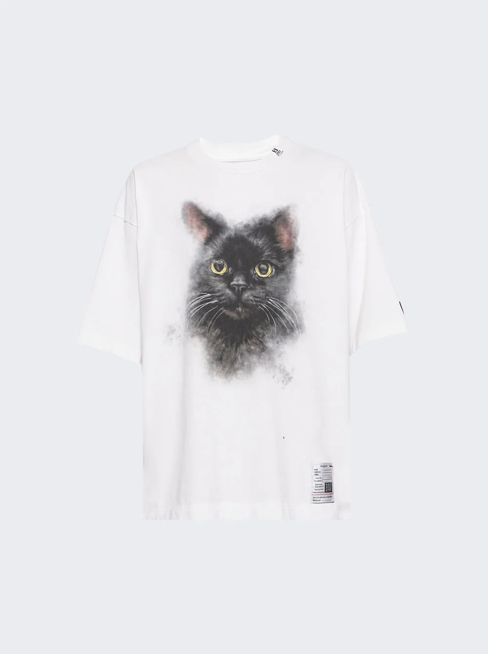 Cat Printed Tee White - 1