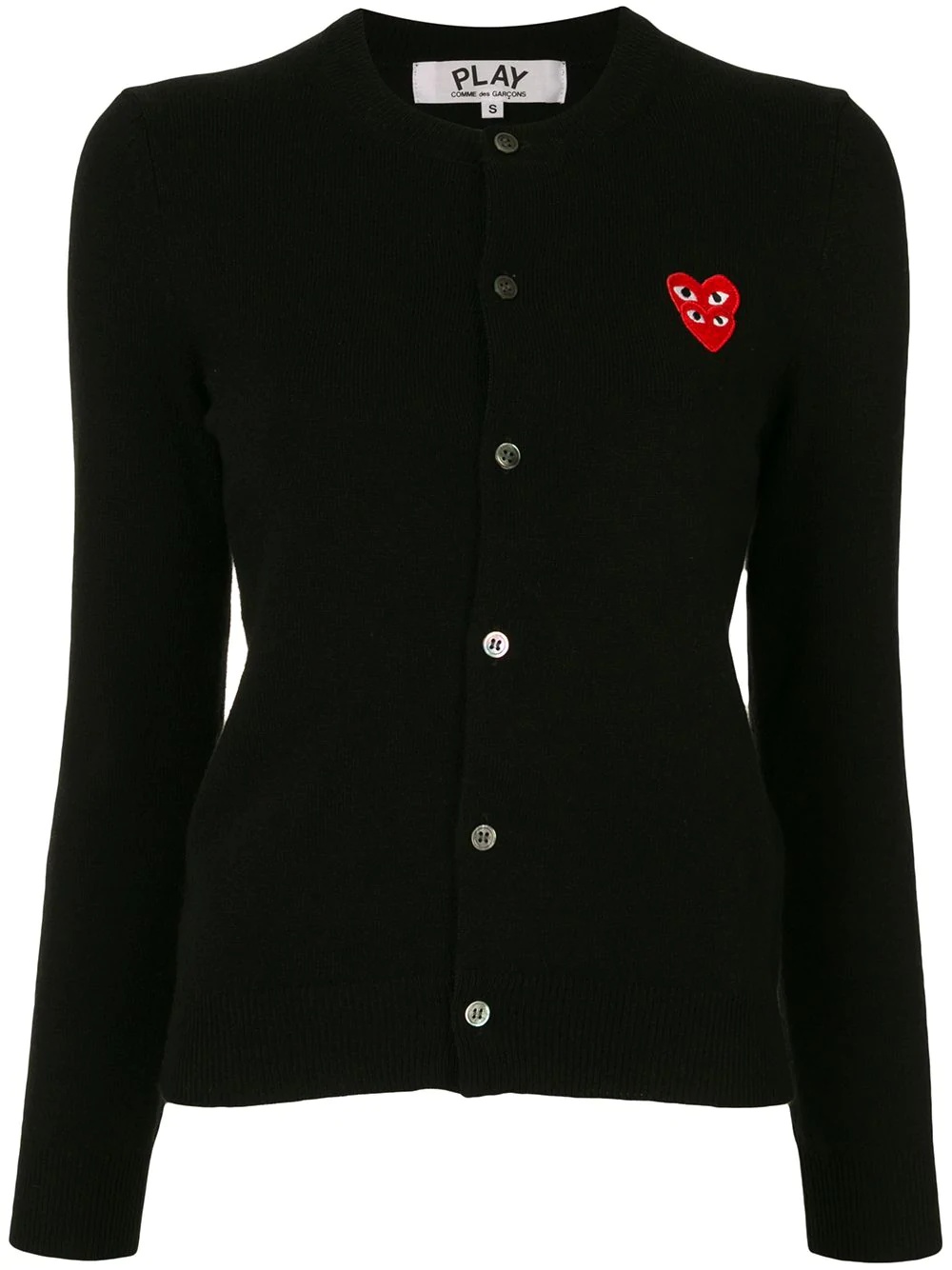 logo-embroidered cardigan - 1