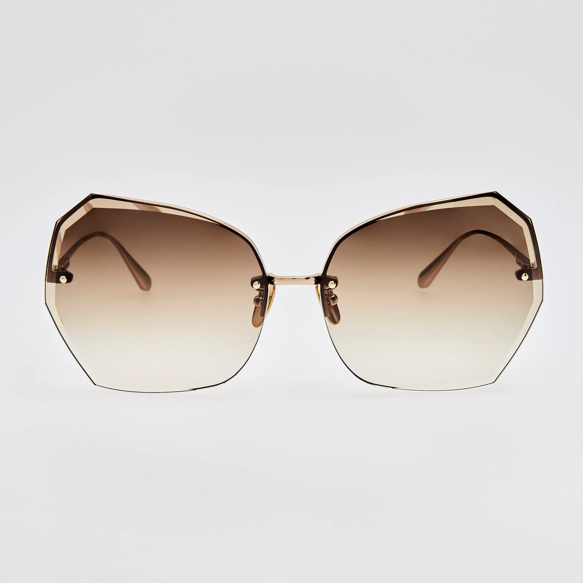 Lila Sunglasses in Mocha and Gold - 1