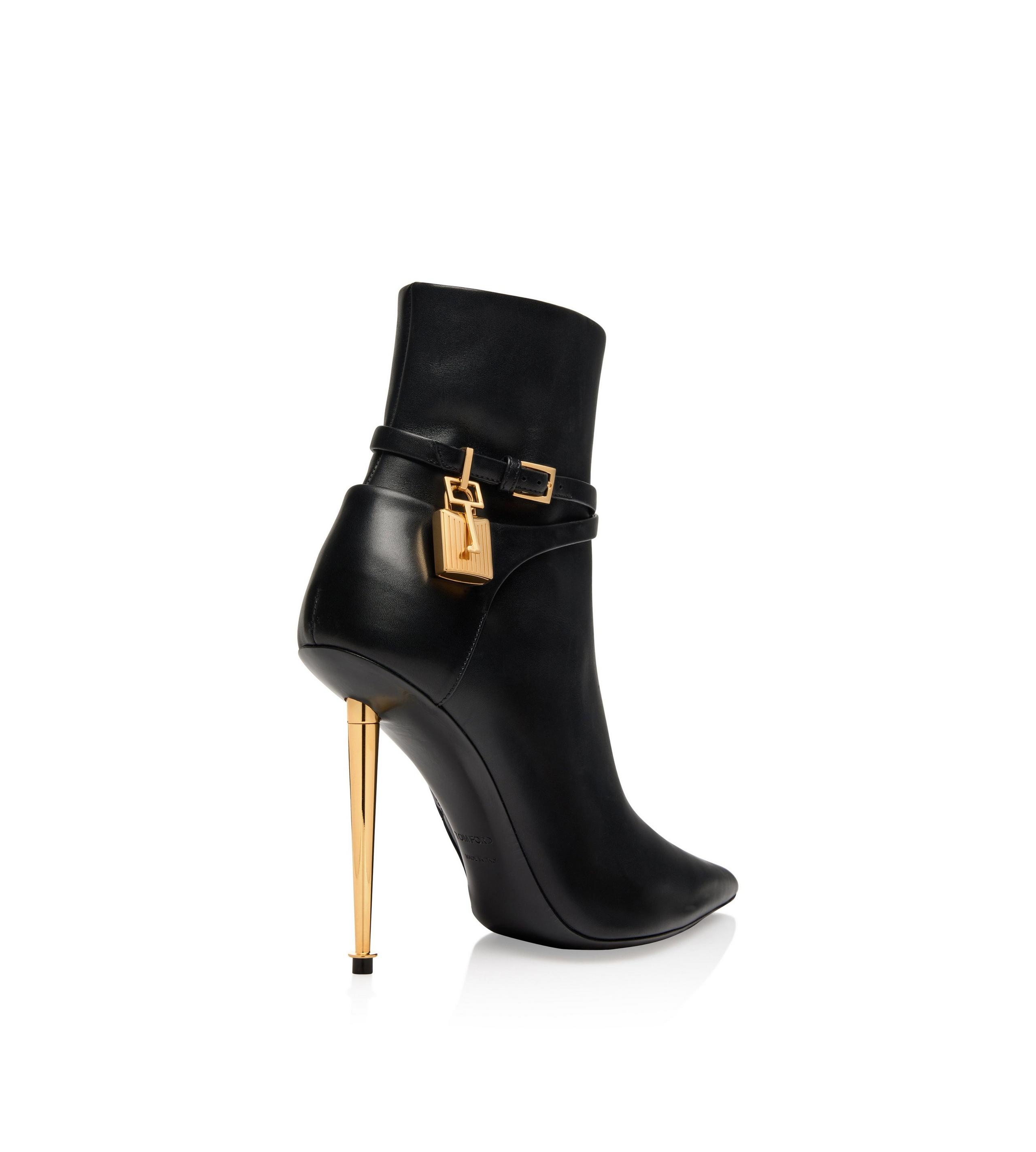 LEATHER PADLOCK ANKLE BOOT - 3