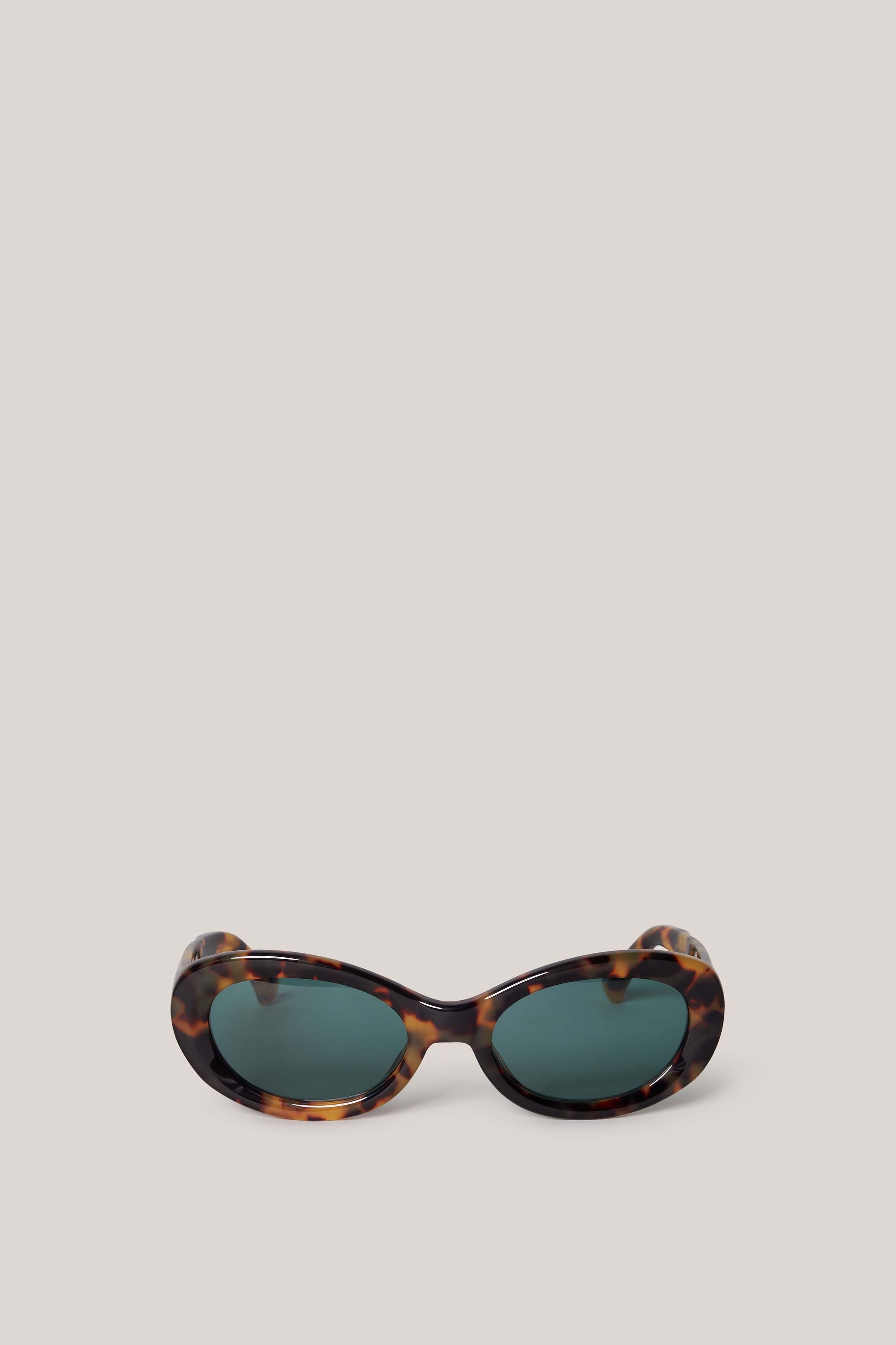 Oval Tortoise Shell Acetate Sunglasses - 2