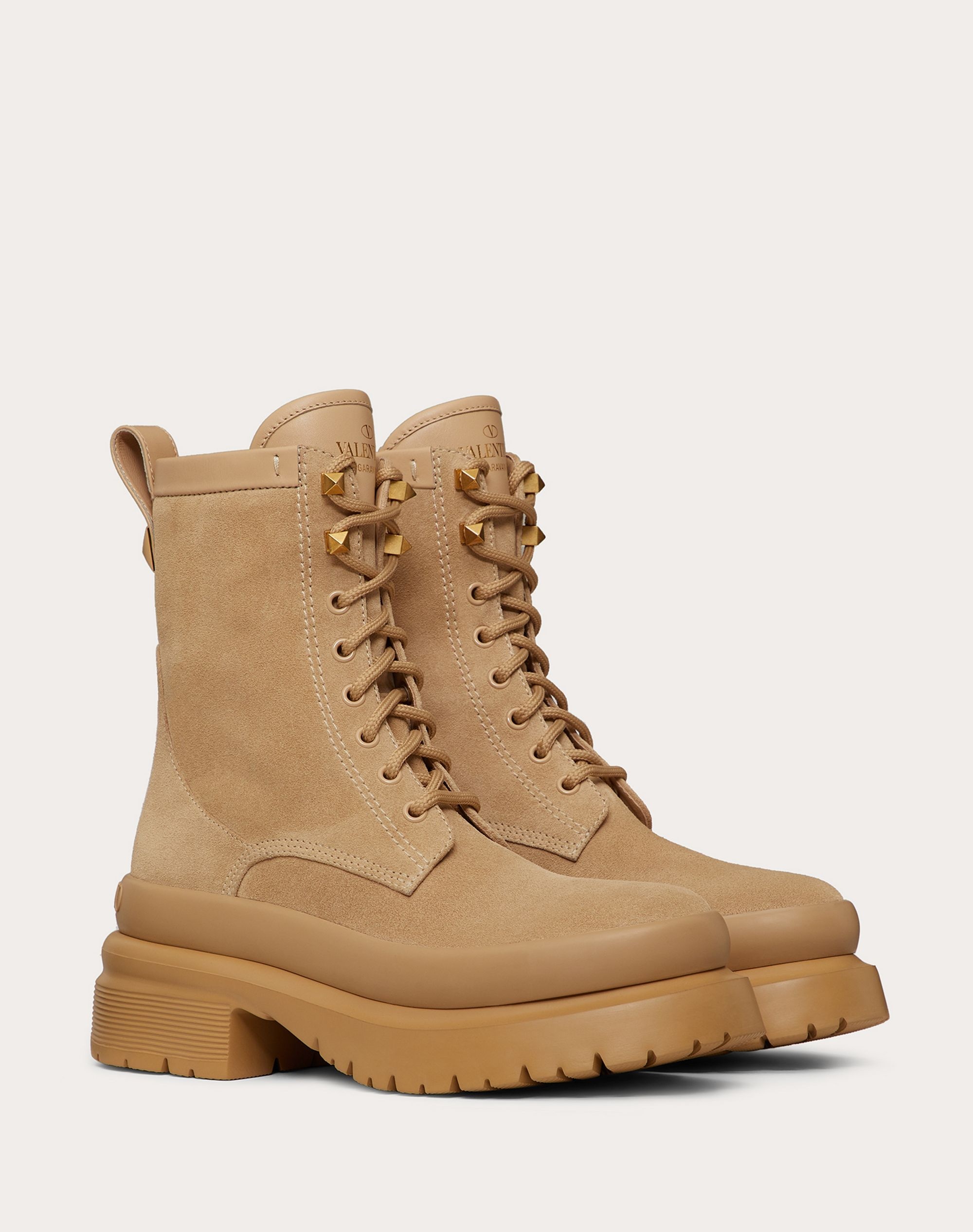 ROMAN STUD COMBAT BOOT IN SUEDE LEATHER 50MM - 2