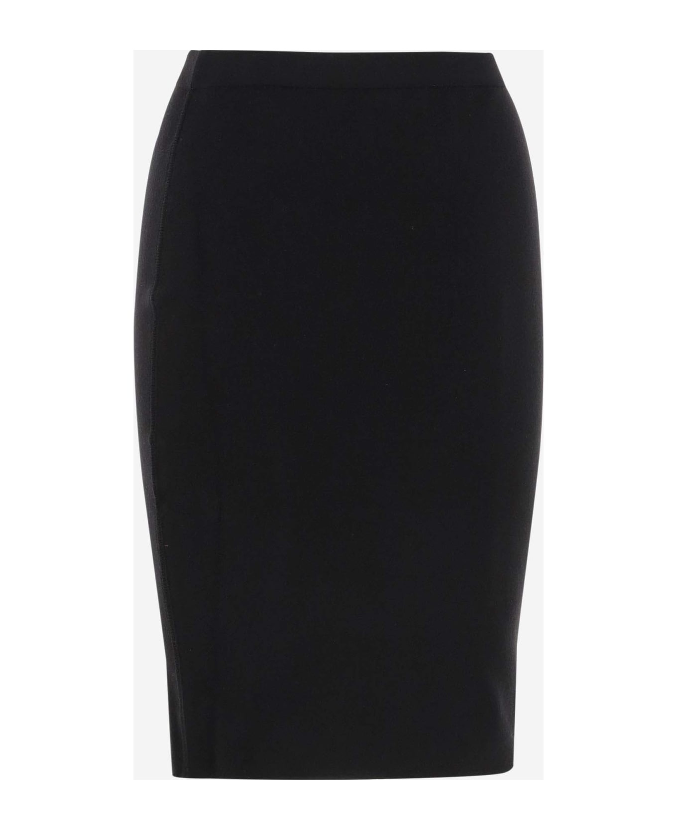 Mid Rise Knit Midi Skirt - 2