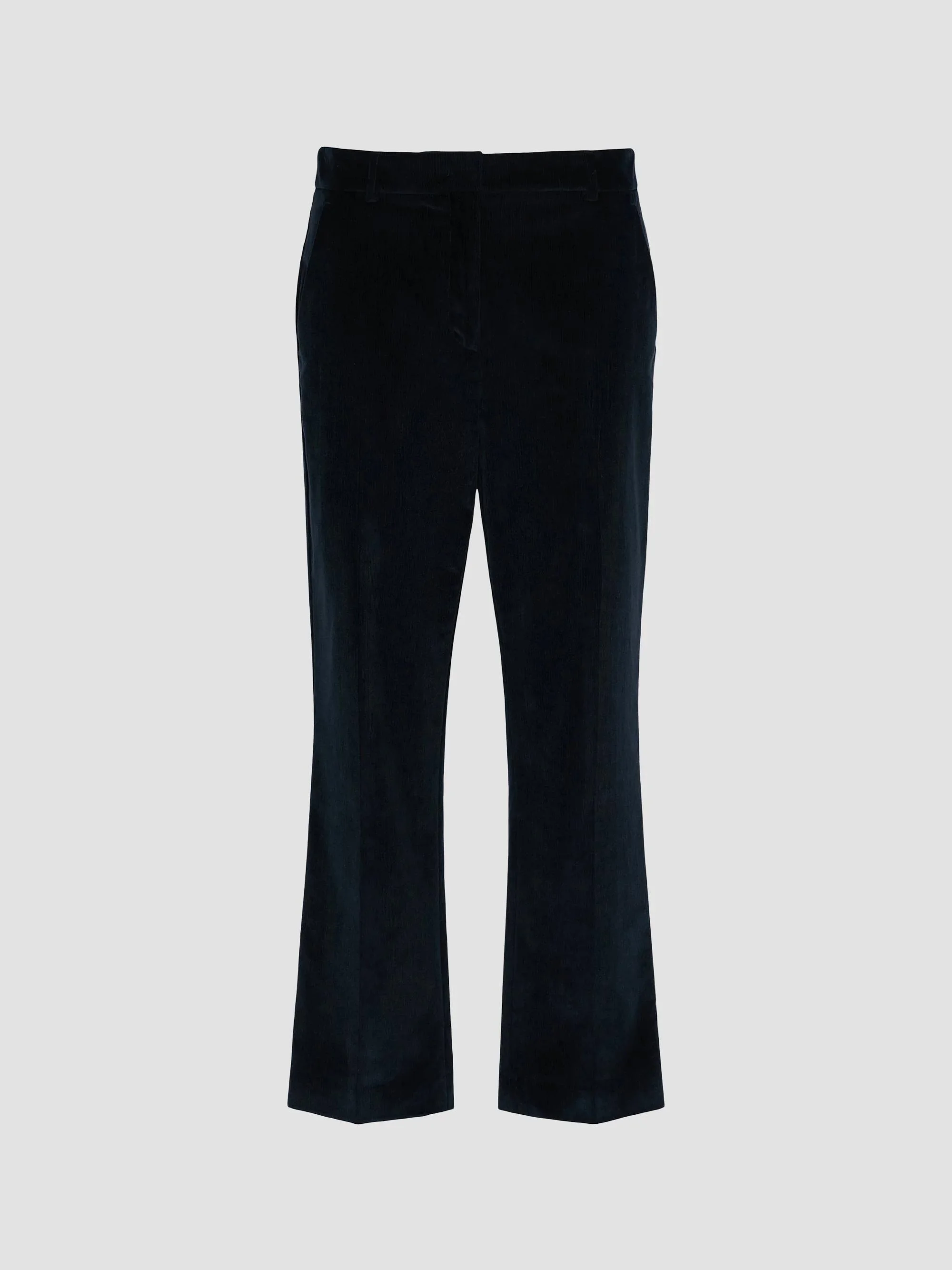 Women's Cotton Velvet Cropped Trousers - Ultramarine - 1