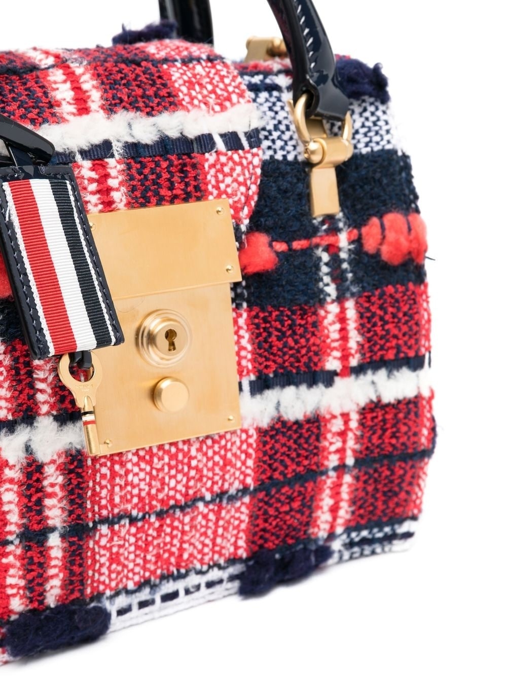 mini Mrs. Thom Madras checked tote bag - 4