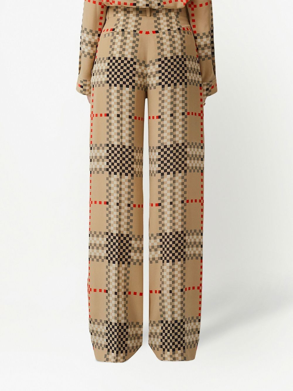 Pixel Check wide-leg trousers - 4