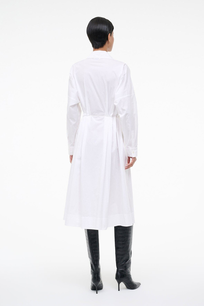 STAUD CHI MIDI DRESS WHITE 4